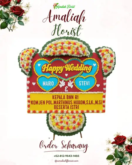 Papan Bunga Pernikahan Pekon Ampai